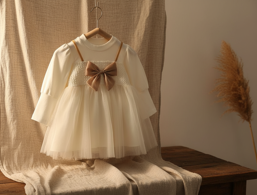 Elegant Baby Tulle Bow Dress